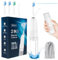 Marchpower Kompakte Elektrische Zahnbürste mit Munddusche, 2 in 1 Schallzahnbürste & Water Flosser, 3 x 4 Modi 3 Bürstenköpfe 1 Düse IPX7 wasserdichtes kabelloses Zahnreinigungsset für Reisen Zuhause