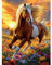 KEYIFA Laufendes Pferd Malen Nach Zahlen Erwachsene, Malen Nach Zahlen Kits mit Pinseln und Acrylfarben, DIY Ölgemälde Set Malen Basteln Leinwand Bild Erwachsene, Home Deko 30x40cm