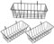 HEMOTON 3 Stück Kaninchen Heuraufe Hase Heuhalter für Kaninchen Heuhalter für Meerschweinchen Futterspender Fütterung Gestell Futterstelle für Kaninchen Kaninchenhalter Schmiedeeisen Black