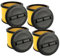 vhbw 4x filtro a pieghe piatte compatibile con Einhell TH-VC 1820 S, TH-VC 1815, TH-VC 1820/1 S, TE-VC 2340 SA aspirapolvere - giallo/nero