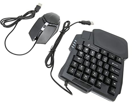 Ausla 4-in-1 Mobile Game Controller Combo Keyboard Mouse Converter with Adjustable Phone Stand Low Latency Technology for PUBG Mobile Gaming