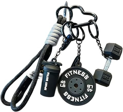 Vesavifaka Hantel und Gewicht Taschenanhänger, Taschen Anhänger Bag Charms für Fitness Frauen Männer, Niedliche Mini Auto Schlüsselanhänger Zubehör für Fitnessstudio