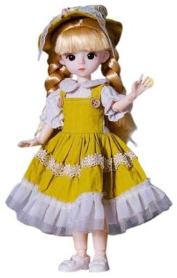 AMSLSIU 30 cm Puppe Spielzeug Cosplay Große Augen Dekoration Geflochtenes Haar Körperhaltung Mode Party Dekorative Ornament Kunst Kinder Geschenk, Schachtel verpackt