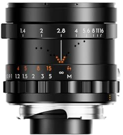 Thypoch Simera 35mm F1.4 ASPH Lens for M-Mount Cameras, Full Frame Manual Focus Prime Lens for Street Photography, Portrait, Travel and Documentary Photography Black