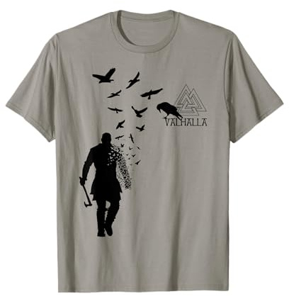 Xeire Viking Ragnar Lothbrok Valhalla Odin Ravens T-Shirt