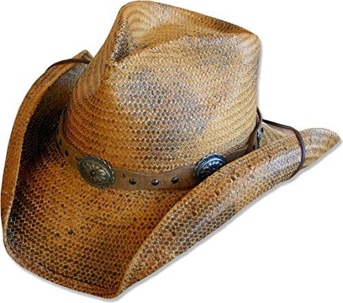 STARS & STRIPES Strohhut Westernhut Cowboyhut »RED Rock« Gr.M