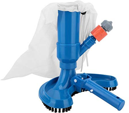 Stylelove Mini Aspirador de Piscina Portátil Aspirador Subacuático con Bolsa de Malla Kit de Mango de Cabezal de Cepillo para Limpiar Piscina de Jacuzzi Pequeño SPA