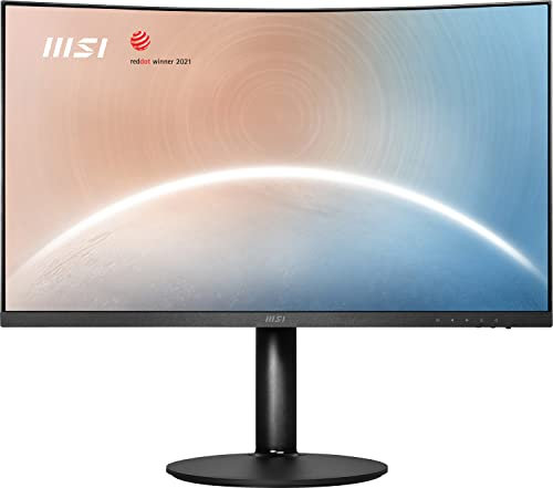 MSI Modern MD271CP Monitor curvo 27 FHD (1920x1080), 75Hz, 4ms, piedistallo regolabile, Eye-Friendly, altoparlanti incorporati, VESA