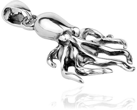 Kraken Anhänger Sterling Silber 925 Nautisch Ozean Meer Schmuck Seemann Halskette Kette Unisex Geschenk