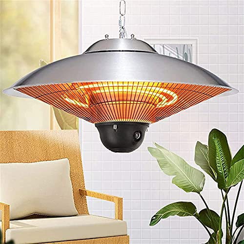 LSDRALOBBEB Riscaldatore da Terrazza Stufa a infrarossi Riscaldatori per Patio per Uso Esterno Riscalda Fino a 30 Metri Quadrati Riscaldatore alogeno in Alluminio per Uso Esterno o Interno 911