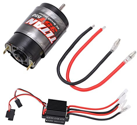 550 RC Brushed Motor RC Car Brushed Motor mit Wasserdichtem 320A Two Way Brushed ESC für RC Rock Crawler Car(35T) Modellauto-Zubehör Modellspielzeug