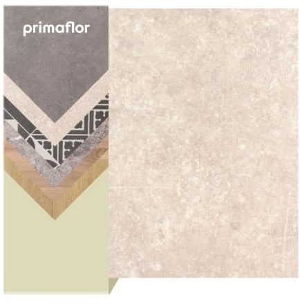Primaflor PVC Bodenbelag Meterware TURVO - Grau-Beige, Stein Ibiza, 2,00m x 15,00m, Vinyl-Boden in Hellen Betonoptik für Küche, Wohn- und Badezimmer, Hochwertige Auslegware, Anti-Rutsch Oberfläche