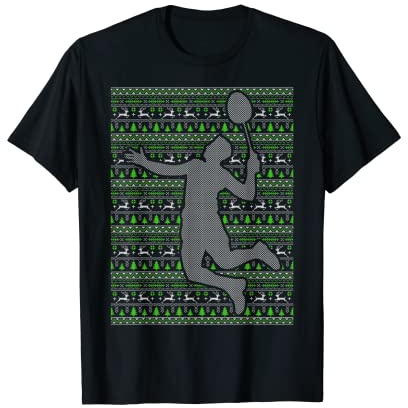 Weihnachten Happy Holidays Badminton-Geschenk Weihnachtszeit T-Shirt