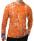 Men's UPF 50+ Sun Shirt Long Sleeve Quick Dry UV Protection Fishing Swim T Shirt Orange