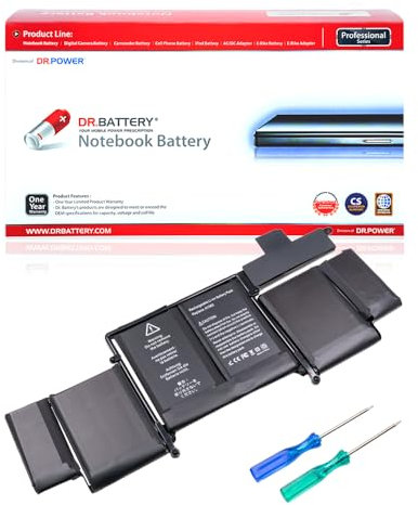 DR. BATTERY A1493 A1582 A1502 Laptop Battery Compatible with Apple MacBook Pro 13 inch Late 2013 Mid 2014 Early 2015 [11.42V]
