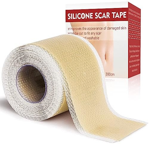 Pansement Silicone Cicatrice (1,6 X 120'', 3 M), Feuilles de Cicatrice en Silicone, RéUtilisables Pour Les Cicatrices, CauséesPar la Chirurgie CéSarienne BrûLures, ChéRoïDe, L'acné