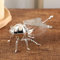 ANACRO Kreatives Bienen Honigglas, Luxus-Honig Glas Mit Löffel Und Deckel, Modernes Sirup-Honig-Behälter-Ornament-Silvery||Large