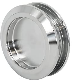 Dreamgarden Muschelgriff Edelstahl Silber Schiebetür-Griff Griffmulde Muldengriff Glastürgriff 58mm rund Türgriff