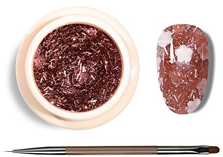 Gel-Nagellack, Gel-Nagellack, Soak-Off-LED-Nagelkunst, weißer Glitzer-Gel-Nagel, DIY-Maniküre, Urlaubsgeschenk für Frauen, Farbe 23