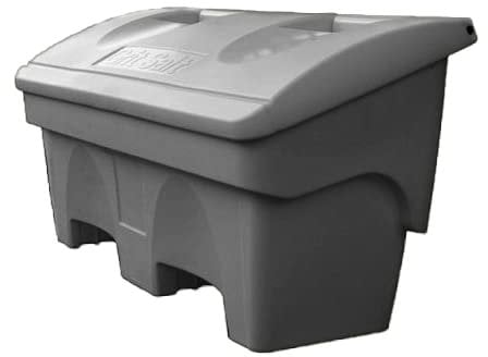BritishBins Deluxe Grey 400 ltr Rock Salt Storage Bin Grit Dispenser Plastic Box Container