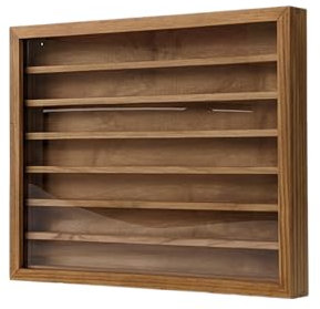 Vitrine Miniatur-Kollektionen, Finish Eiche, Maße (B/T/H): 50 x 5 x 40 cm.
