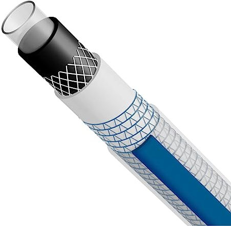 Doratex 1/2 Zoll Wasserschlauch Professional Ultra Hoppy Grau/Blau Gartenschlauch 30 BAR UV Stabil -20°C - +60°C Trinkwasser geeignet Formstabil 30 BAR Grau/Blau (15 Meter)