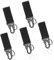 5 Stück Taktischer Schlüsselanhänger, Karabiner Schluesselhaken,Nylon Gürtel Karabiner, Karabiner Adler Haken, für Camping Wandern Outdoor Aktivitäten,(Schwarz)