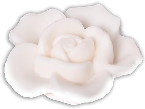 La Maison du Savon de Marseille - French Rose Shaped Soap for Body Wash or Decoration - Lily of the Valley Fragrance - 30g Novelty Bar