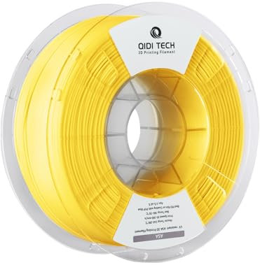 QIDI TECH ASA Filament 1.75mm gelb,3D Drucker Filament ASA 1kg Spule(2.2lbs),Hohe UV Beständigkeit,Geruchsarm,Perfekt für den Druck von Outdoor Funktionsteilen,Passend für die meisten FDM 3D Drucker