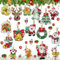 boocooberg 16pc DIY Weihnachten Diamond Painting Kinder SchlüSselanhäNge, Bastelset Weihnachten,Weihnachten Diamant Malerei SchlüSselbund,5D Diamond Painting AnhäNger SchlüSselanhäNge FüR Weihnachten