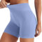 Friptspyg Kurze Sporthose Damen Sport Shorts High Waist Gym Shorts Stretch Yoga Pants Nahtlos Workout Sportshorts, Lavendel XXL
