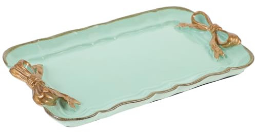 AOKWAWALIY Plato de postre, bandeja de joyería, tabla de servir de resina, platos vintage para alimentos, platos de frutas, bandejas de cena para comer, platos de resina, bandeja decorativa, vajilla