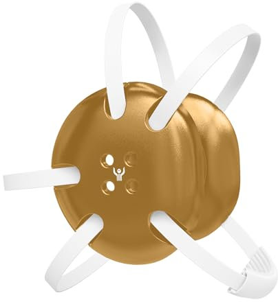 Classic Wrestling Headgear 2.0 Gehörschutz für Erwachsene, verstellbare Ohrenschützer MMA Jiu Jitsu, NFHS Varsity BJJ (Vegas Gold mit weißen Riemen)