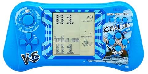 TAQY Retro Joystick-Block-Spielekonsole 999 in 1 Spielen Brick-Spiel/Rennen/Panzerschlacht Erinnerungen an die 70er/80er/90er Jahre Puzzle Spielzeug Handheld-Spielgerät Kindergeschenke (Blue)