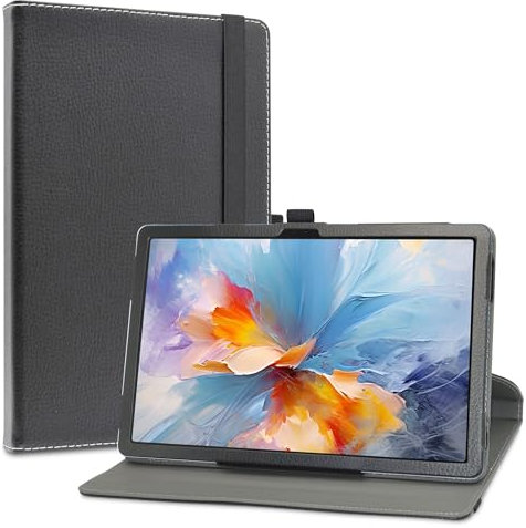 LiuShan Rotary Funda para Blackview Tab 16 Pro, Folio Soporte PU Cuero con Funda Caso para Blackview Tab 16 Pro/CHUWI HiPad 11 Android Tablet 11 Pulgadas,Negro