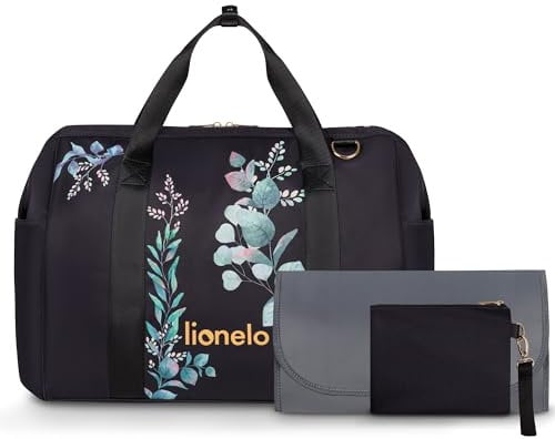 Lionelo Ida Kinderwagentasche, Mommy Bag, 2 interne Thermo-Taschen für Flaschen, Tasche für Feuchttücher, Wickelauflage, Kosmetiktasche, Riemen zur Befestigung am Kinderwagen