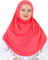 Prien Kopftuch für Damen, Lang Muslim Hijab Frauen, Türkisch Khimar Schal Islamische Kleidung, Konfektionshijab Kopftücher Kleider, Muslimische Sport Head Scarf Set (Brink Pink)