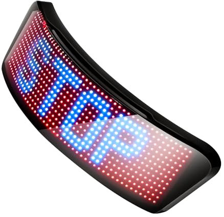 LED-Helmrücklicht, IP65 wasserdicht, Motorradhelm, Blinklicht, programmierbar, Fahrradhelm, Rücklicht, Telefon-App-gesteuerte Anzeige für Fahrradsicherheitswarnung