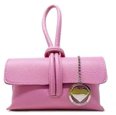 Chicca Borse Borsetta da donna in pelle, borsa a mano pochette (Rosa)