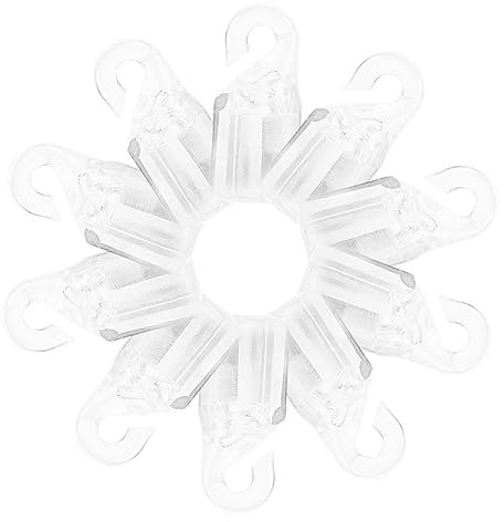 Yardenfun 10pcs Pom Blind Tip Hook Connectors Curtain Rod Accessories for Vertical and Blinds Easy to Install and Lightweight