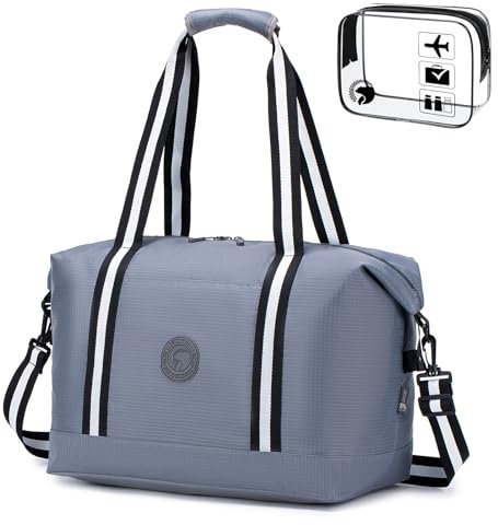 SPAHER Faltbare Reisetasche 40x30x25 Handgepäck Eurowings Handgepäck Tasche für Flugzeug Duffle Bag Wasserdicht Weekender Handtaschen Sporttasche Hospital Bag für Herren Damen mit Reise-Kulturbeutel