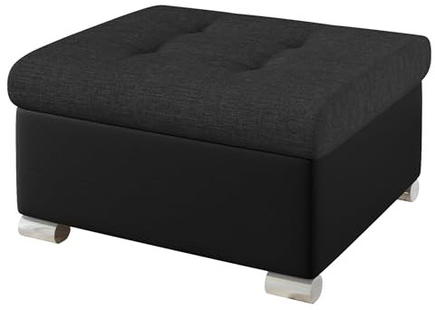 Mirjan24 Polsterhocker Niko klein Sitzbank Sitzhocker Fußbank Pouf Hocker Farbauswahl (Soft 011 + Soul 20)