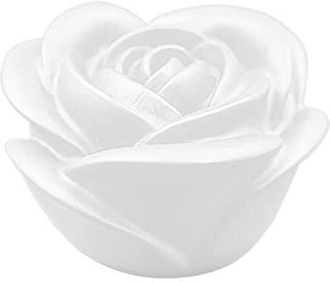 Luce notturna a LED senza fiamma, a forma di rosa, per la notte, San Valentino, decorazione per matrimoni, anniversari, lampade per bambini per camera da letto (bianco, taglia unica)