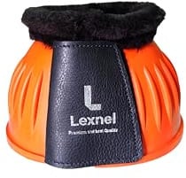 LEXNEL Gummibjällängor, hållbara klockstövlar för häst – överlägset hovskydd och komfort (1 par) (orange, medium)