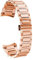 22mm passend for Mido Multifort TV M049.526, Metall-Uhrenkette, Gummi-Armband, gebogen, wasserdicht, Original gebogenes Edelstahlarmband(Rose gold)