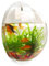 Wall Hanging Fish Tank, Wall Mounted Fish Tank 9.1 Inch Diameter, Hanging Fish Bowl Aquarium Tank, Fish Tank Bowl Aquarium