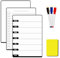 3 Stück Magnettafel,Pinnwand Magnetisch,Wochenplaner Abwischbar,3 Stück Magnettafel Küche,3 Marker + Radiergummi,für Memos,Notizen,Listen Und Menüs in der Küche zu Hause Oder im Büro