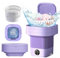 Kocusu Portable Washing Machine 15L 2Kg,2 in 1 Mini Washing Machine and Dryer with 3 Cleaning Modes and Handle for Travel,Dorms,Apartments,RV,Sock,Purple