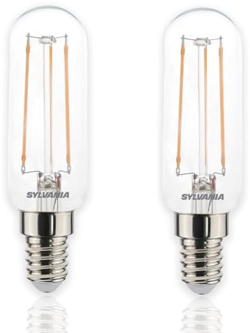 SYLVANIA E14 LED Glühbrine | für Abzugshaube, Kühlschrank & mehr | T25 Warmweiß | 2,5W ersetzt 25W | 250 lm | 2er Pack