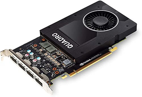 Dell Nvidia Quadro P2000 5GB GDDR5 Single-Slot Graphics Card - 1024 CUDA Cores, 3.0 TFLOPS, 160bit, 140GB/s, 4x DisplayPort 1.4, 75W Power Consumption, PCI Express 3.0 x16 – OEM Plain Box